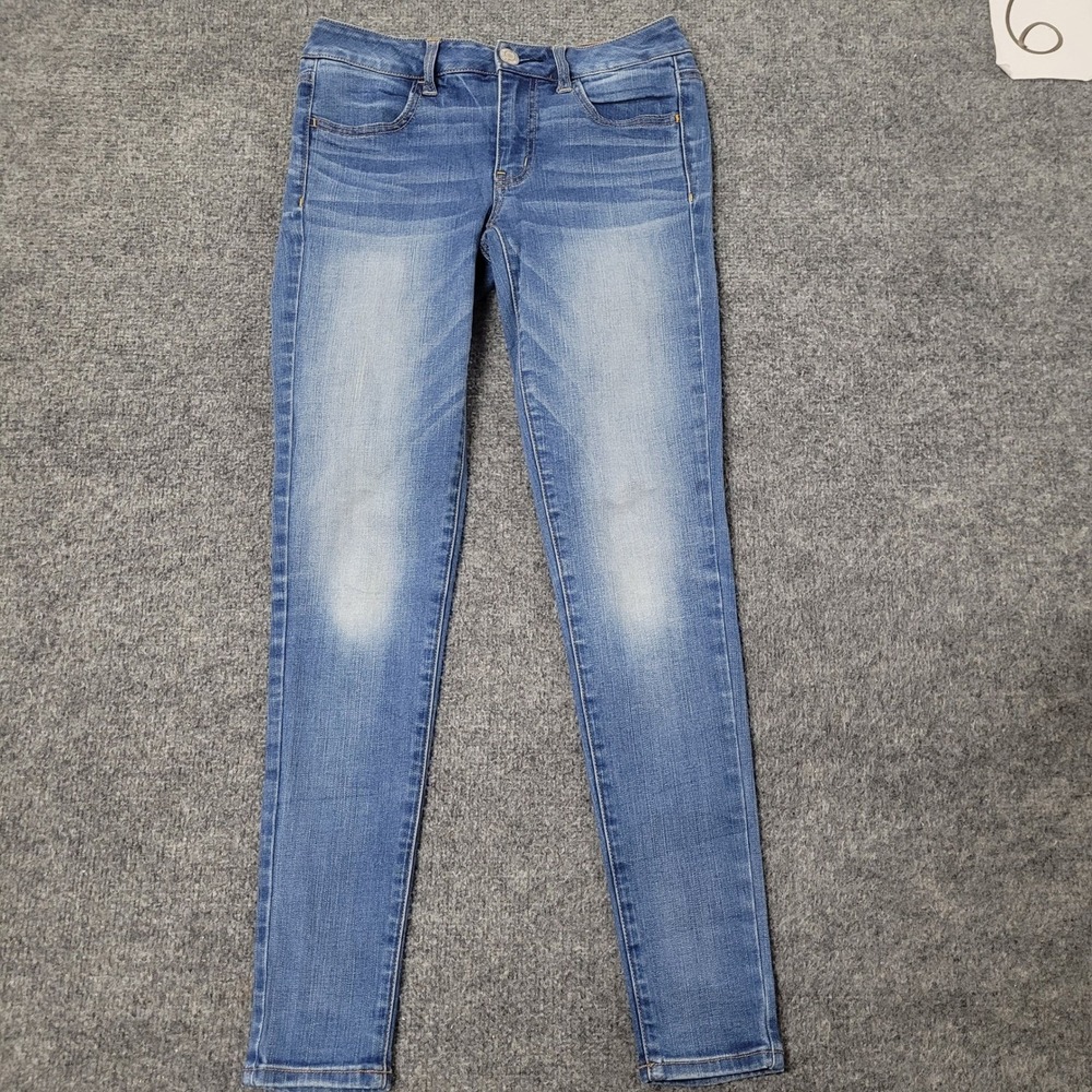 American Eagle Jeans Womens Size 2 Blue Skinny Stretch Medium Wash Casual Denim